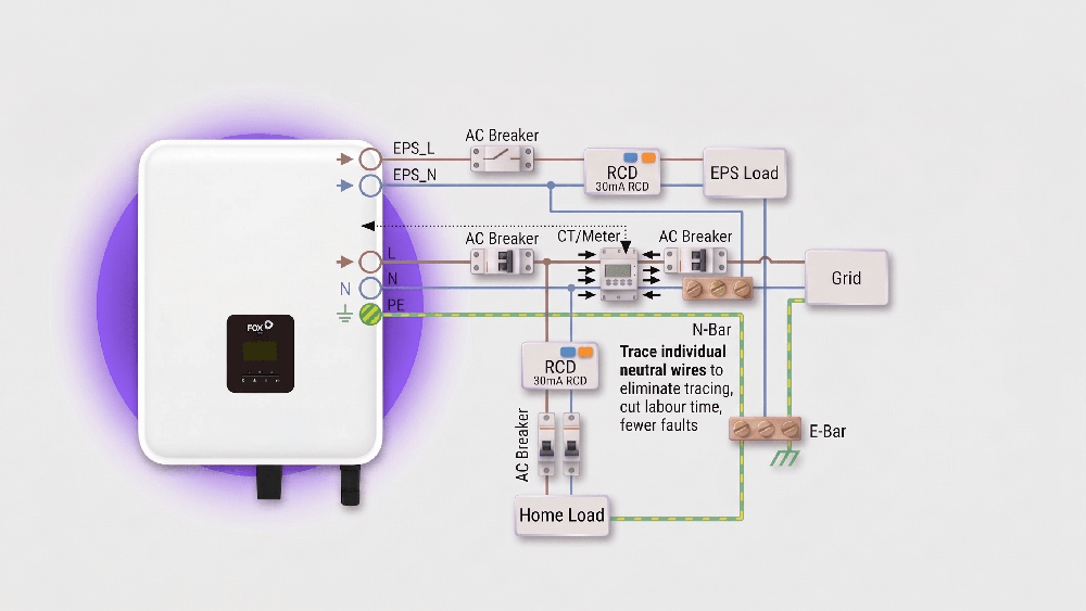 Fox ESS 10.5kW Inverter Common Neutral Architecture