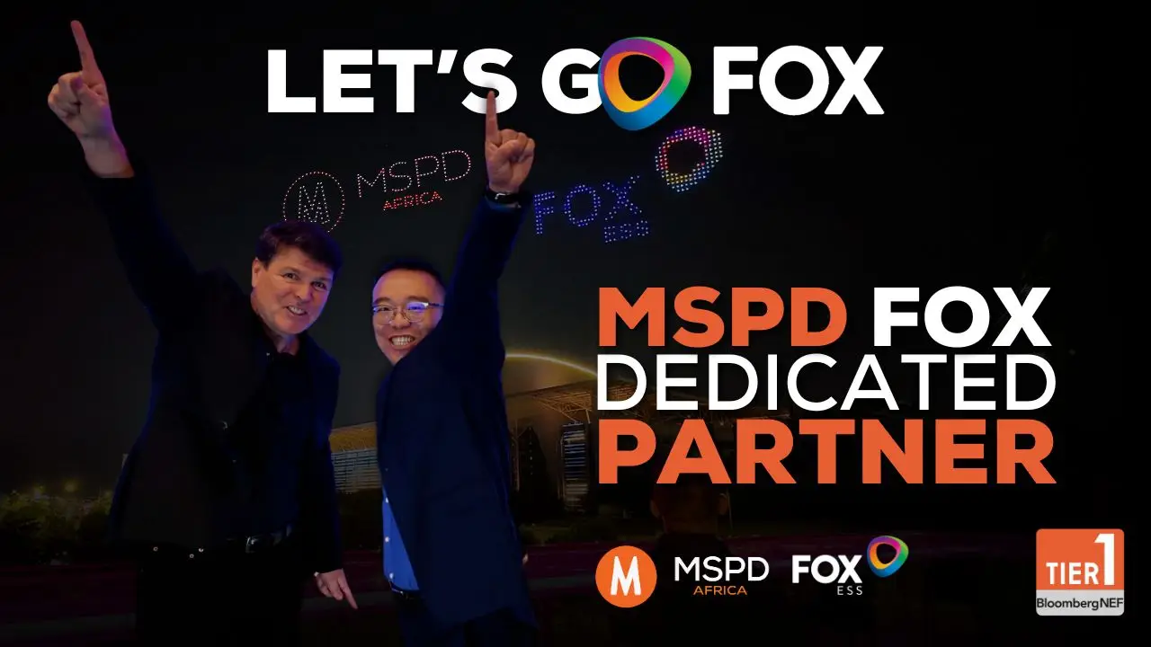 MSPD becomes Fox ESS Dedicated Partner in South Africa Mark Becker & Tommy Ji Co-Founder of Fox ESS
