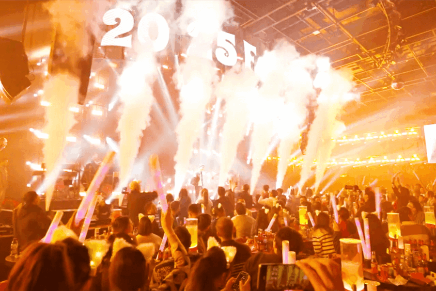 Fox-ESS 2025 party with fireworks in China