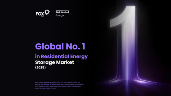 Fox ESS; Global nr 1; Residential Energy Storage; BESS